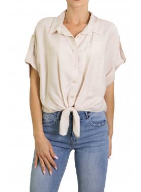 Camicia tinta unita manica corta